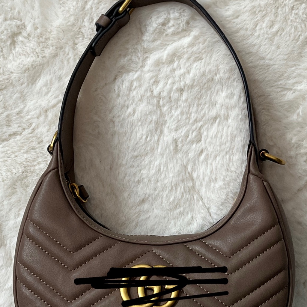 Brown Quilted Leather Shoulder Bag